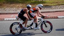 Haseeb Admad & Duncan Shea-Simon on the bike Haseeb Admad & Duncan Shea-Simon on the bike