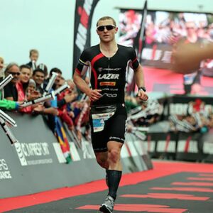 Ironman Wales 2016 - Phil Graves coming into the finish Ironman Wales 2016 - Phil Graves coming into the finish