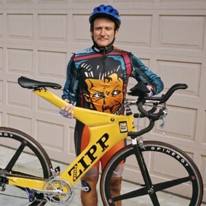 Robin Williams with his Zipp 2001 Robin Williams with his Zipp 2001
