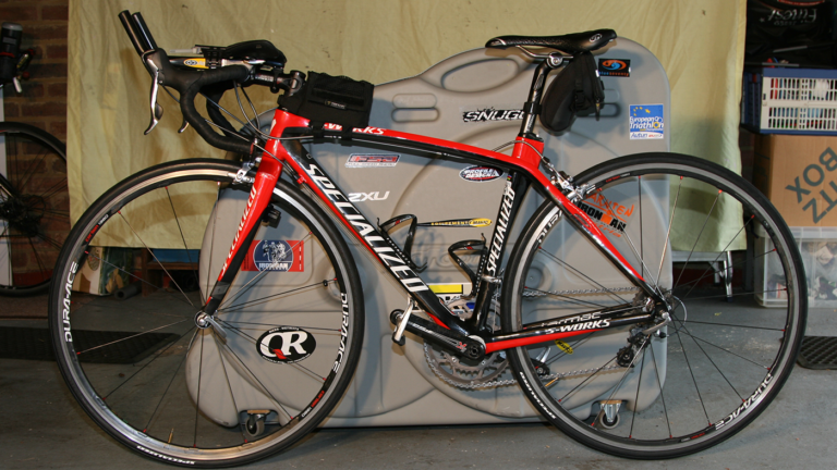Sci-Con bike box waiting to be packed