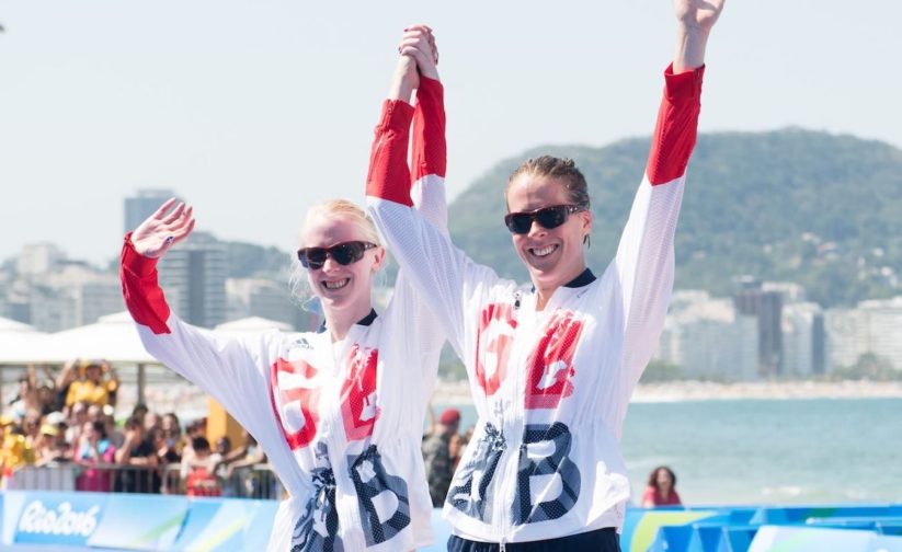 Alison Patrick and Hazel Smith win PT5 Silver at Rio 2016 (Credit: Dave Pearce / British Triathlon)