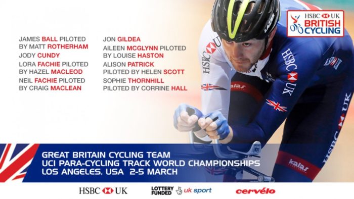 Great Britain Para-Cycling Track World Championships Team 2017