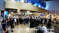 Steven Lord talks triathlon swimming at the recent Giant Store St. Paul's Triathlon Evening Steven Lord talks triathlon swimming at the recent Giant Store St. Paul's Triathlon Evening