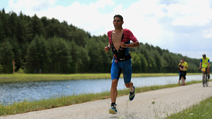Joe Skipper of Great Britain on the run during the Challenge Triathlon Roth on July 17, 2016 in Roth, Germany. (Photo by Stephen Pond/Getty Images for Challenge Triathlon)