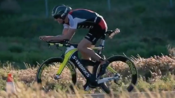 Jenson Button speeding IRONMAN 70.3 Oceanside