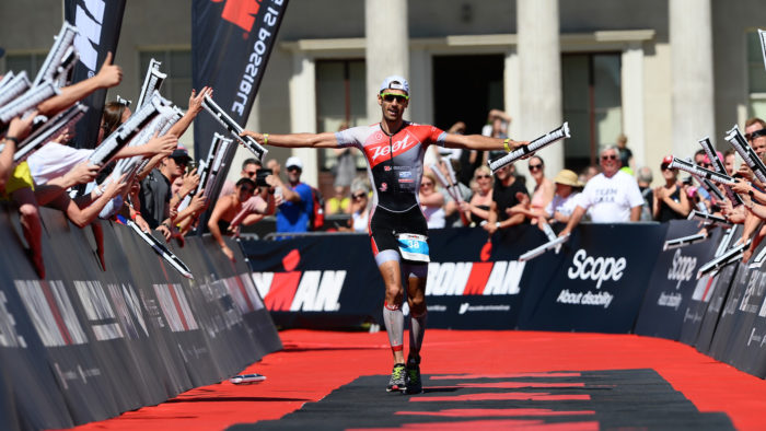 STAFFORD, ENGLAND - JUNE 18: Guilio Molinari of Italy win in the IRONMAN 70.3 Staffordshire on June 18, 2017 in Stafford, England. (Photo by Patrik Lundin/Getty Images)
