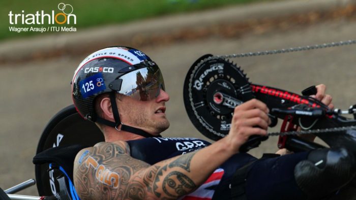 Joe Townsend was one of Great Britain's Paratriathletes who made the podium at World Triathlon Series Edmonton