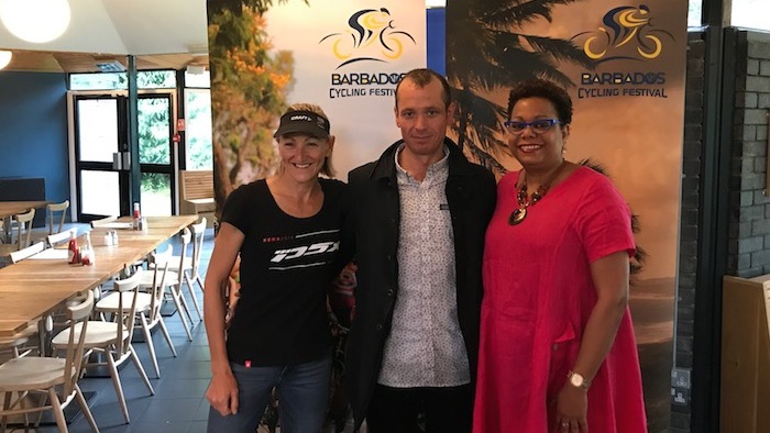 Jane Hansom (Director of Sponge Marketing), David Shilland (competition winner) and Cheryl Carter (UK Director Barbados Tourism Marketing Inc.).