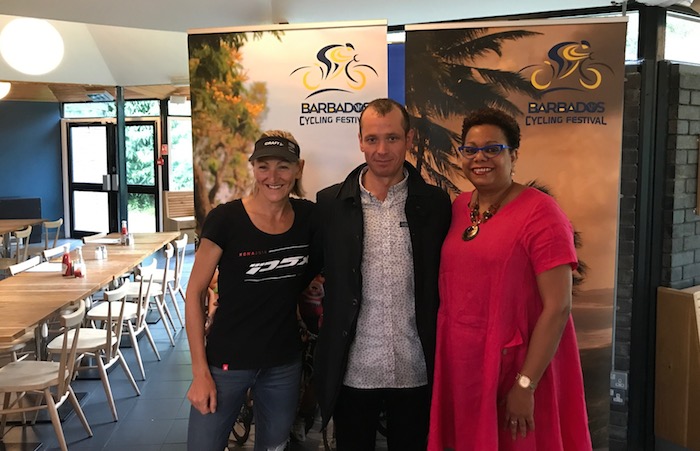 Jane Hansom (Director of Sponge Marketing), David Shilland (competition winner) and Cheryl Carter (UK Director Barbados Tourism Marketing Inc.).