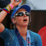 BOLTON, ENGLAND - JULY 16: Lucy Gossage of Britain reacts after winning the women's race at Ironman UK on July 16, 2017 in Bolton, England. (Photo by Nigel Roddis/Getty Images for Ironman)