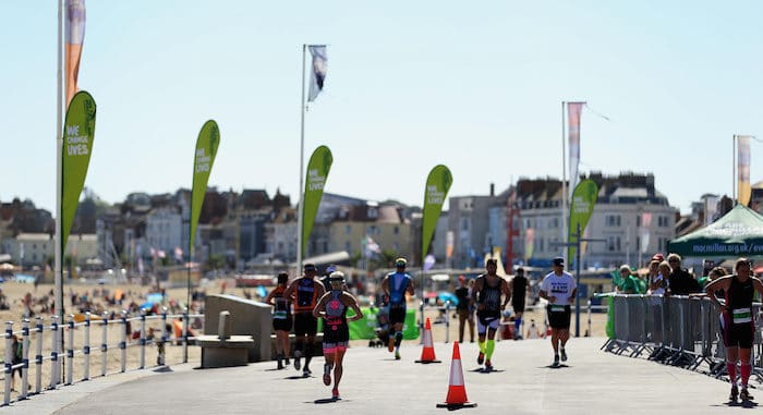 WEYMOUTH, ENGLAND - SEPTEMBER 11: Athletes on the run course during Ironman Weymouth on September 11, 2016 in Weymouth, England. (Photo by Stephen Pond/Getty Images)