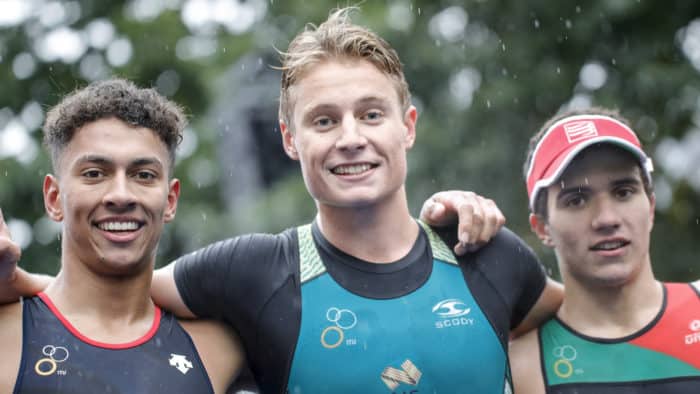 Junior Men's podium - with race winner Matt Hauser