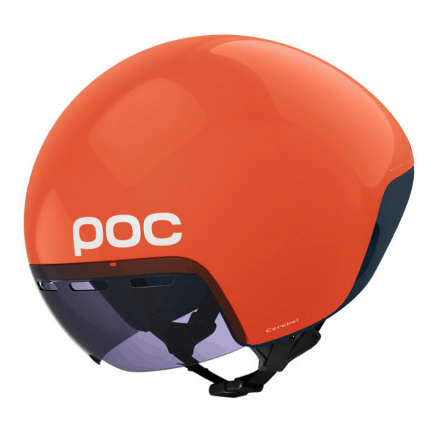 POC Cerebel - The Award winning Cerebel helmet has been developed in close collaboration with Cannondale -Garmin Pro Cycling team, Volvo Car Group and WATTS Lab. Extensive wind tunnel testing and CFD simulations shows that the Cerebel excels in dynamic and varying body positions, which in turn benefits upper body movement and overall lactate clearing efficiency compared to a static TT position.
