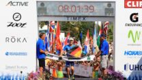 KAILUA KONA, HI - OCTOBER 14: Patrick Lange of Germany celebrates afer winning the IRONMAN World Championship and setting a course record of 8:01.39 beating Craig Alexander's 2011 record of 8:03.56 on October 14, 2017 in Kailua Kona, Hawaii. (Photo by Sean M. Haffey/Getty Images for IRONMAN) KAILUA KONA, HI - OCTOBER 14: Patrick Lange of Germany celebrates afer winning the IRONMAN World Championship and setting a course record of 8:01.39 beating Craig Alexander's 2011 record of 8:03.56 on October 14, 2017 in Kailua Kona, Hawaii. (Photo by Sean M. Haffey/Getty Images for IRONMAN)