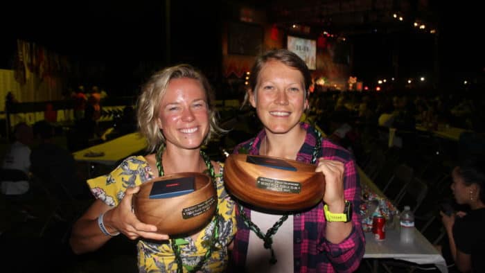 Ruth Purbook (Left)) and Alison Wilson (Right), Umeke winners at Kona 2017