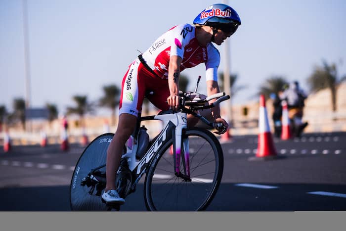 BAHRAIN, BAHRAIN - NOVEMBER 25: Daniela Ryf of Switzerland competes during the bike leg of IRONMAN 70.3 Middle East Championship Bahrain on November 25, 2017 in Bahrain, Bahrain. (Photo by Alex Caparros/Getty Images for IRONMAN)