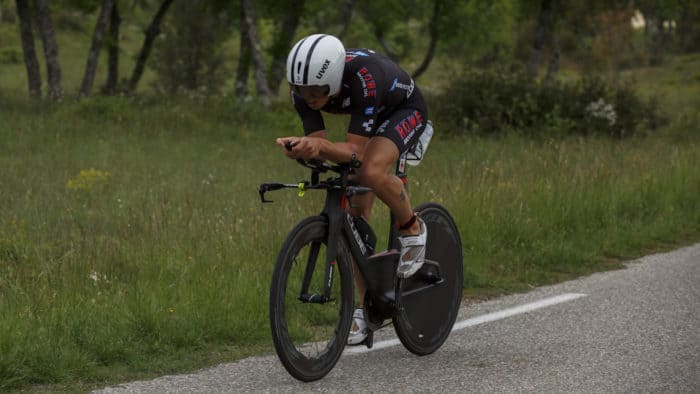 AIX-EN-PROVENCE, FRANCE - MAY 13: Athlete Andreas Boecherer of Germany competes during bike leg of Ironman 70.3 - Pays d'Aix on May 13, 2018 in Aix-en-Provence, France. (Photo by Pablo Blazquez Dominguez/Getty Images for IRONMAN)