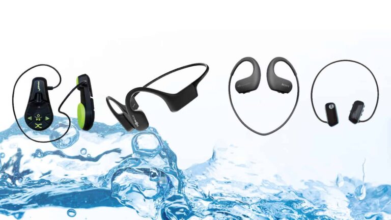 Swimming headphones group test