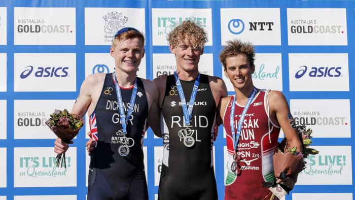 Tayler Reid / Sam Dickinson / Bence Bicsak - Gold Coast ITU Triathlon U23 World Championships 2018