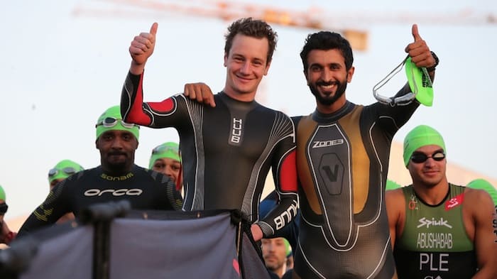 IRONMAN 70.3 Bahrain - Alistair Brownlee / HH Sheikh Nasser Bin Hamad Al Khalifa