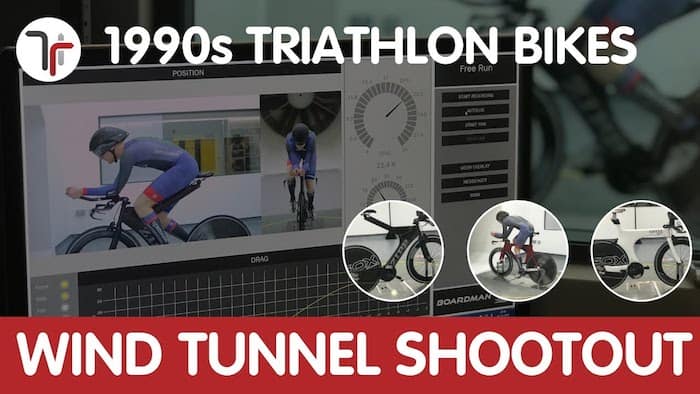 1990s Triathlon Bikes Wind Tunnel Shootout with Aerocoach