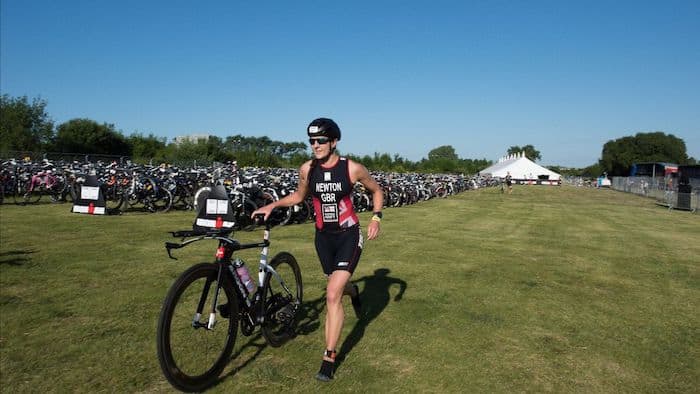 A Royal Navy Tri athlete competing at IRONMAN 70.3 Staffordshire.