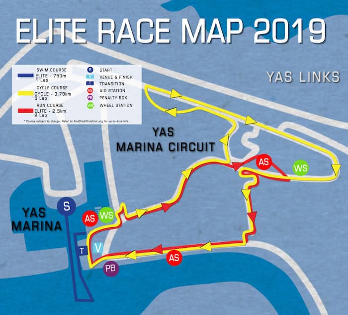 2019 ITU World Triathlon Abu Dhabi Elite course