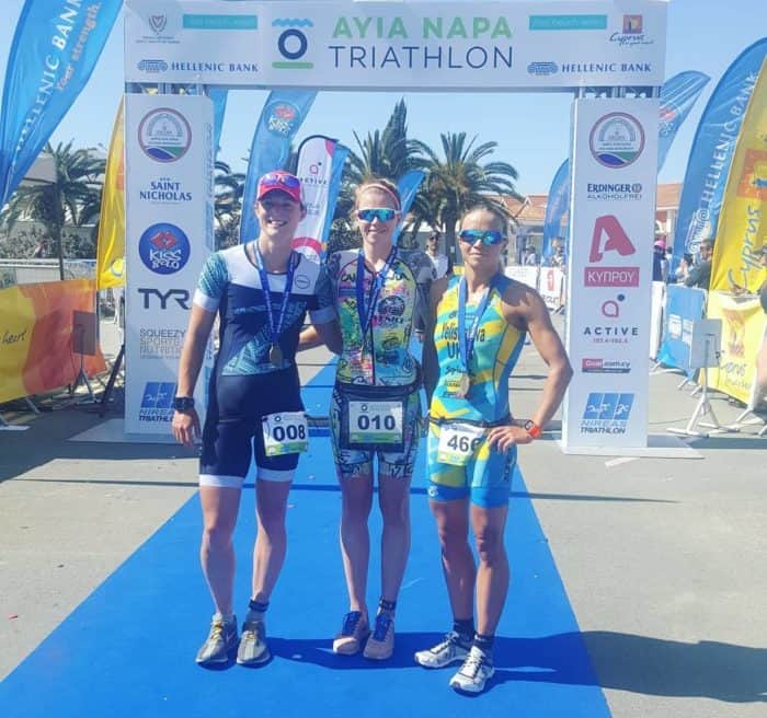 Ayia Napa Triathlon 2019: Chantal Cummings / Claire Weller / Yuliya Yelistratova