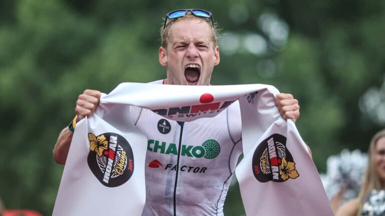 Weekend Roundup / ZURICH, SWITZERLAND - JULY 21: Jan van Berkel of Switzerland celebrates winning the men's race during IRONMAN Zurich on July 21, 2019 in Zurich, Switzerland. (Photo by Joern Pollex/Getty Images for IRONMAN)