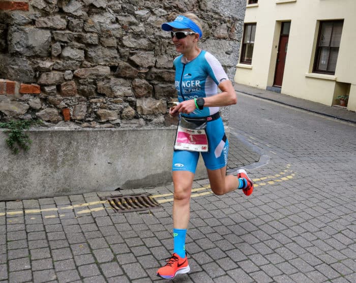 TENBY, WALES - SEPTEMBER 15: Lucy Gossage of Britain competes in the run section of Ironman Wales on September 15, 2019 in Tenby, Wales. (Photo by Nigel Roddis/Getty Images for IRONMAN)