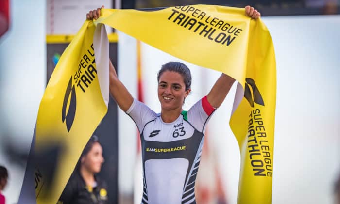 VALLETTA, MALTA - OCTOBER 19, 2019: in the Junior Girls Enduro Race during Super League Triathlon Malta on October 19, 2019 in Valletta, Malta. (Photo by That Camera Man/Superleague Triathlon)