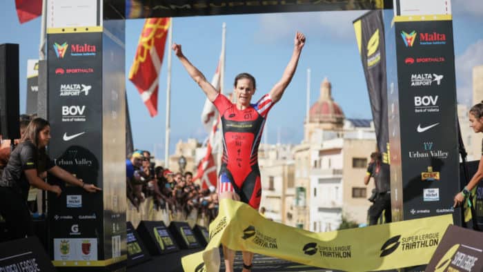 VALLETTA, MALTA - OCTOBER 20, 2019: in the Womens Equalizer Final during Super League Triathlon Malta on October 20, 2019 in Valletta, Malta. (Photo by Tom Shaw/Superleague Triathlon)