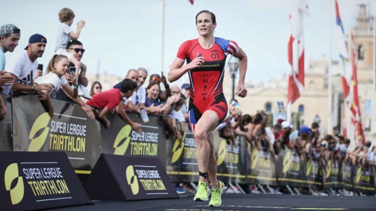 VALLETTA, MALTA - OCTOBER 19, 2019: in the Womens Group B Semi Final Race during Super League Triathlon Malta on October 19, 2019 in Valletta, Malta. (Photo by Tom Shaw/Superleague Triathlon)