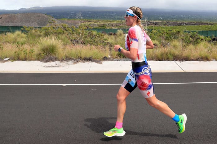 KAILUA KONA, HAWAII - OCTOBER 12: Lucy Charles-Barclay of Great Britain competes on the bike in the Ironman World Championships on October 12, 2019 in Kailua Kona, Hawaii. (Photo by Tom Pennington/Getty Images for IRONMAN)