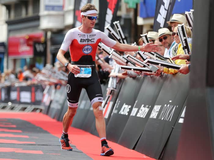 STAFFORD, ENGLAND - JUNE 09: Will Clarke of Britain finishes second at Ironman 70.3 Staffordshire on June 9, 2019 in Stafford, United Kingdom. (Photo by Nigel Roddis/Getty Images for IRONMAN)