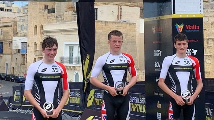 Super League Triathlon Malta 2019 / Youth Boys / Daniel Dixon / Hamish Reilly / Ryan Symington