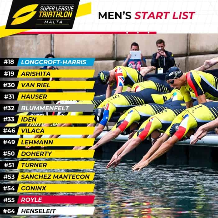 Super League Triathlon Malta 2019 start list