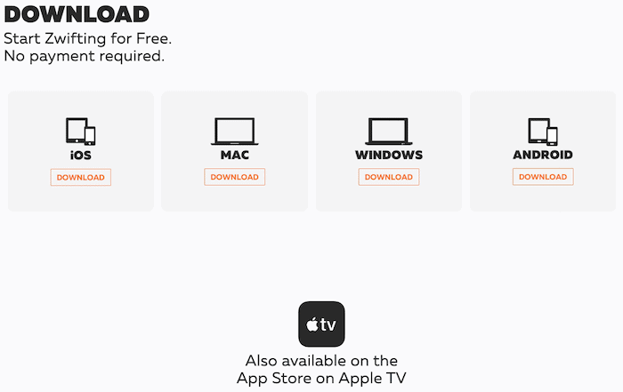 Zwift app download