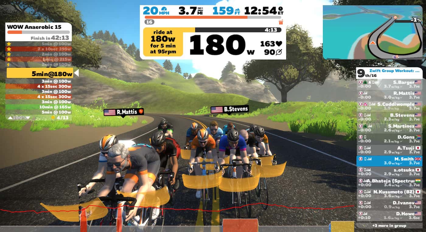 Zwift Workout Mode