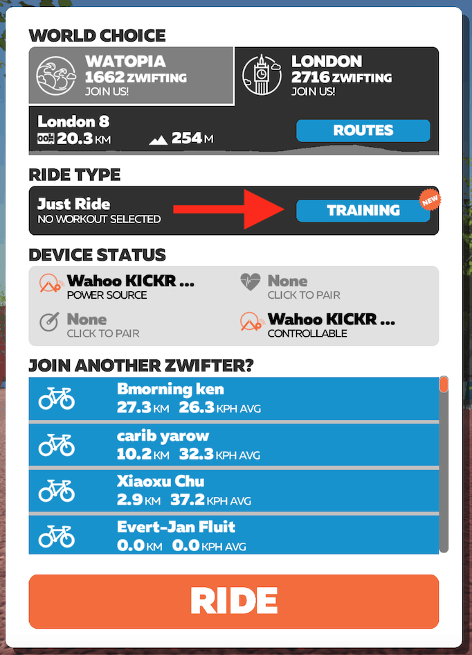Zwift Workouts