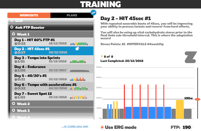 Zwift Workouts