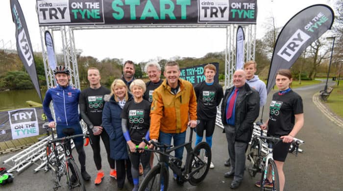 Triathlon will come to Tyneside in August, as part of a two-day festival of multi-sport events. Following its successful debut last year, Cintra TRY on the Tyne will return to Newcastle and Gateshead in 2020 with 5k and 10k runs, duathlons, a family athletics event, and for the first time, the addition of 'sprint' and 'super sprint' triathlons in the heart of the city. Sponsored by North East firm Cintra HR and Payroll Services, TRY on the Tyne will be held on 22 and 23 August and is being organised by Steve Cram's company Events of the North, in partnership with Newcastle City Council and Gateshead Council. Pictured at the launch event alongside Steve Cram are Carsten Staehr from Cintra (6th left), James Close from Urban Green Newcastle (4th Left), Cllr Ged Bell from Newcastle City Council (3rd right), Cllr Angela Douglas from Gateshead Council (3rd left) and members of Newcastle University Triathlon Club.