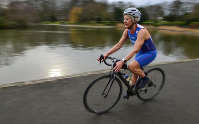 Lynn Munro / Dated: 19/02/2020 Triathlon will come to Tyneside in August, as part of a two-day festival of multi-sport events. Following its successful debut last year, Cintra TRY on the Tyne will return to Newcastle and Gateshead in 2020 with 5k and 10k runs, duathlons, a family athletics event, and for the first time, the addition of 'sprint' and 'super sprint' triathlons in the heart of the city. Sponsored by North East firm Cintra HR and Payroll Services, TRY on the Tyne will be held on 22 and 23 August and is being organised by Steve Cram's company Events of the North, in partnership with Newcastle City Council and Gateshead Council. This picture shows triathletes having a cycle ride around Leazes Park lake.