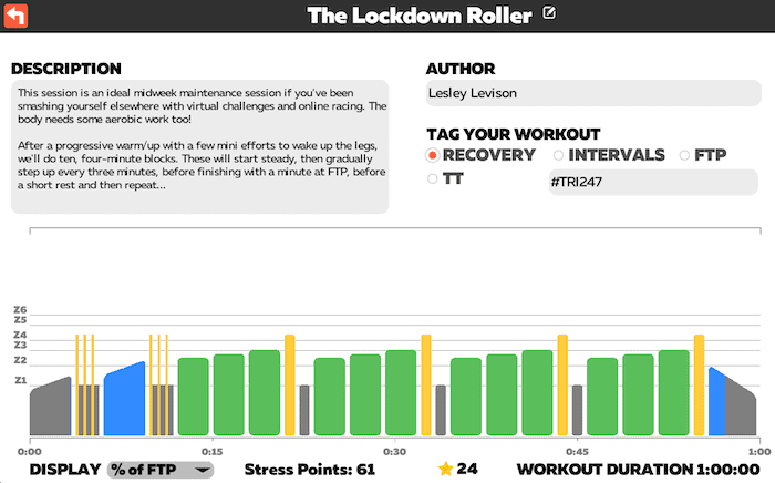 TRI247 Workout Series / Zwift / Lockdown Roller