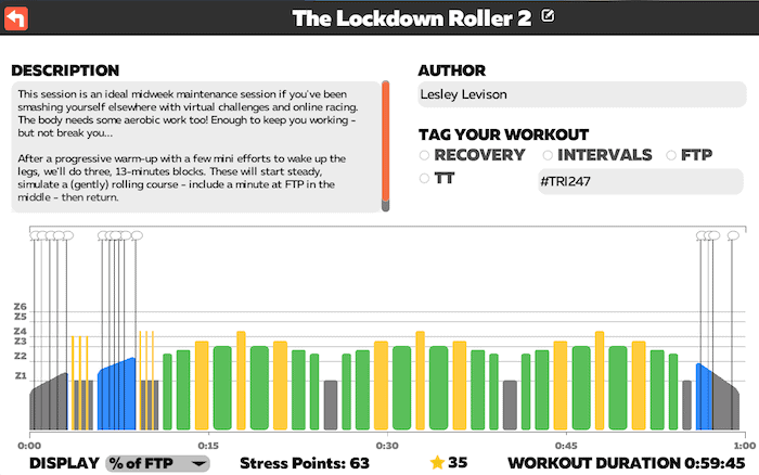 TRI247 Workout Series / Lockdown Roller 2 / Lesley Levison