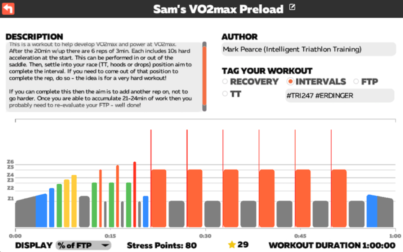 Sam Proctor / Zwift Workout Series / ERDINGER Alkoholfrei / VO2Max Preload