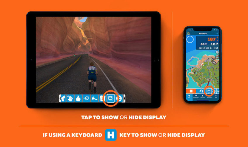 Zwift Hide Display Tablet