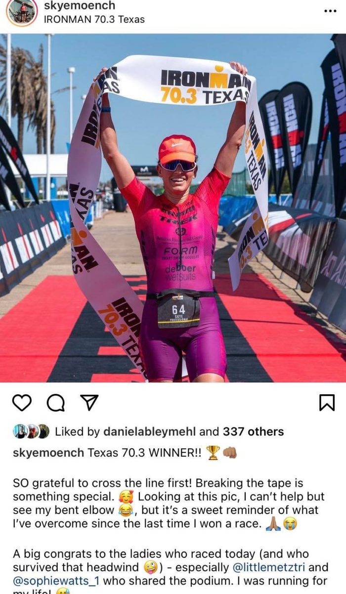 Skye Moench IRONMAN 70.3 Texas 2021