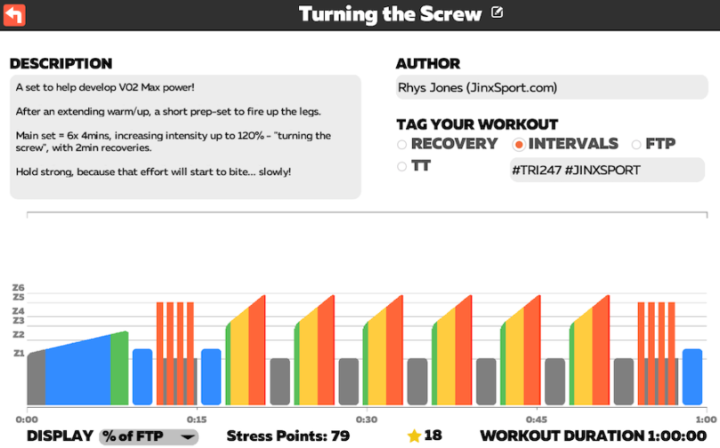 Zwift / Marc Jenkins / Turning the Screw / Tri247 Workout Series