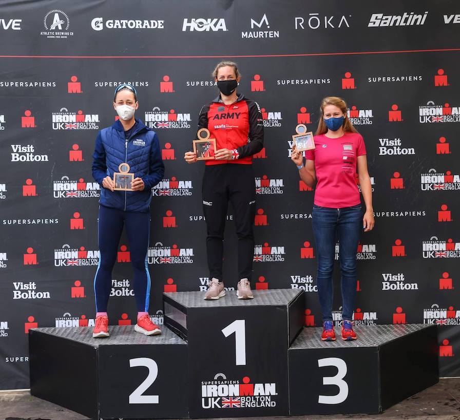 IRONMAN UK Men podium 2021